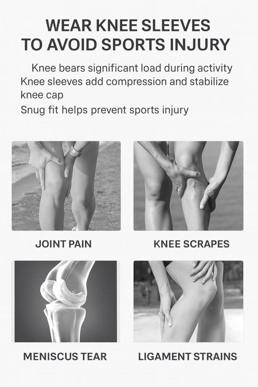 Nylon-Silicone Knitted Knee Support
