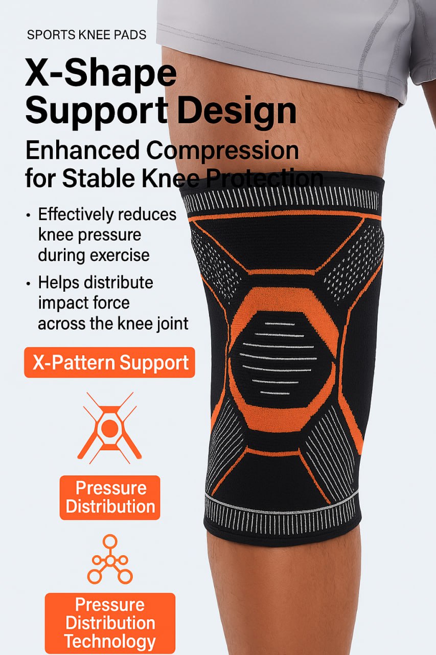 Nylon-Silicone Knitted Knee Support