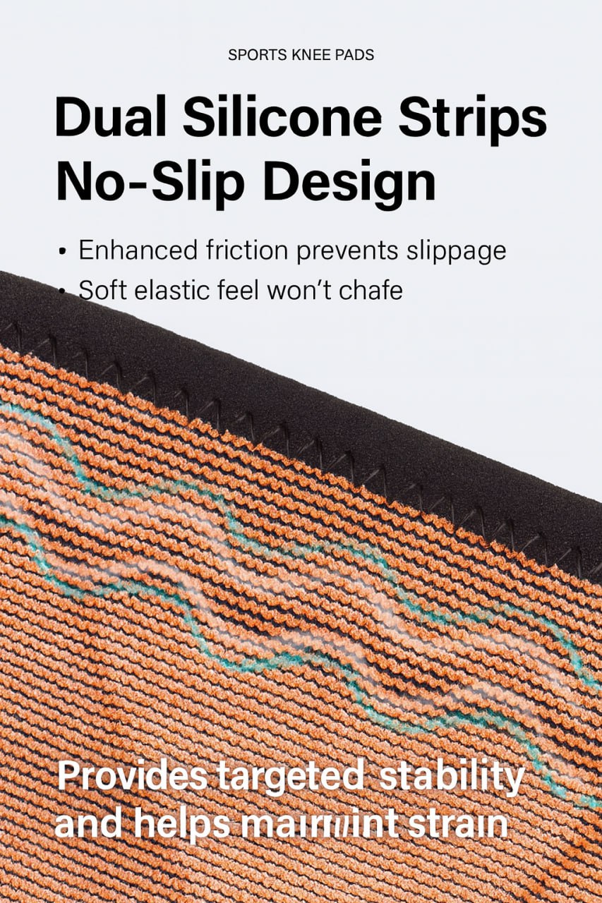 Nylon-Silicone Knitted Knee Support
